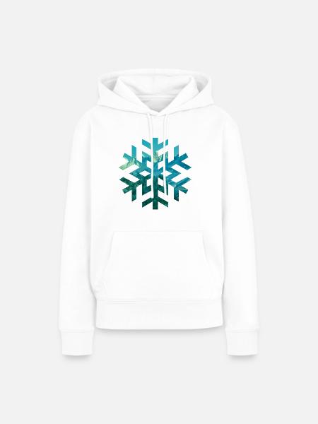 Schnee - Frauen Premium Bio Hoodie - Weiß