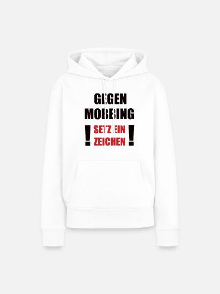 Gegen Mobbing setz ein Zeichen - Frauen Premium Bio Hoodie - Weiß