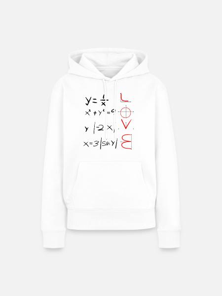 Love for Maths - Frauen Premium Bio Hoodie - Weiß