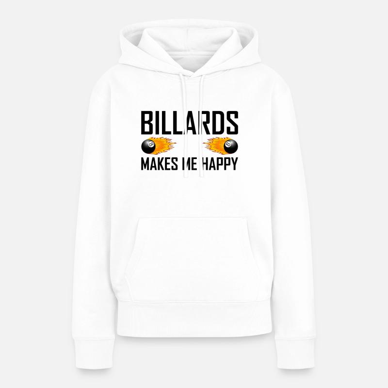 Billard billard joueurs billard - Sweat à capuche Premium bio Femme - blanc