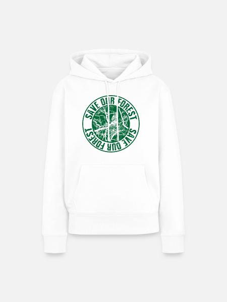 Save Forest - Frauen Premium Bio Hoodie - Weiß