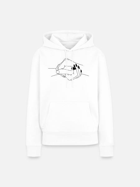 Hand in Hand - ein Leben lang - Hands - Love - Frauen Premium Bio Hoodie - Weiß