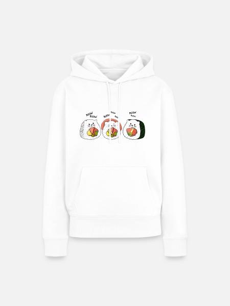 Sushi Cats - Frauen Premium Bio Hoodie - Weiß