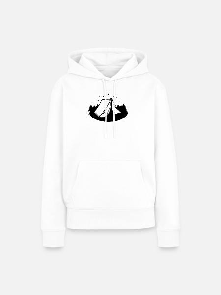 Wildes Zelten - Frauen Premium Bio Hoodie - Weiß