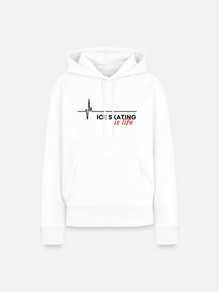 Eislaufen ist Leben - Frauen Premium Bio Hoodie - Weiß