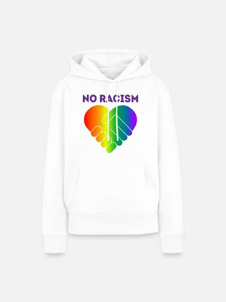 No racism Geschenk Toleranz Menschenrechte - Frauen Premium Bio Hoodie - Weiß