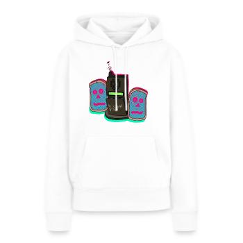NOS4LINE - Sweat à capuche Premium bio Femme - blanc - Devant - Julia (174cm)
