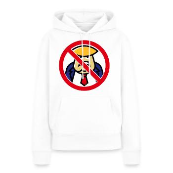 Donald Verbot (Verbotsschild) - Frauen Premium Bio Hoodie - Weiß - Vorne - Julia (174cm)