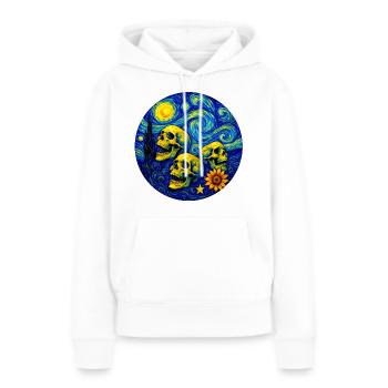 Van Gogh Skull - Women’s Premium Organic Hoodie - white - Front - Julia (174cm)