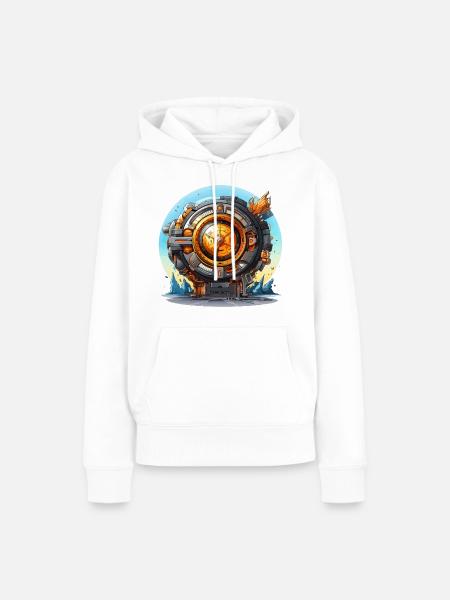 Chroniken der Zeit - Frauen Premium Bio Hoodie - Weiß