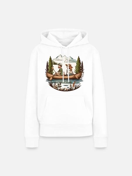 Die stillen Gewässer - Frauen Premium Bio Hoodie - Weiß