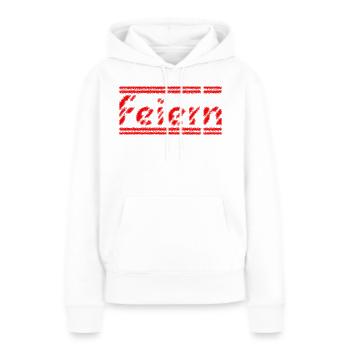 Feiern - Frauen Premium Bio Hoodie - Weiß - Vorne - Julia (174cm)