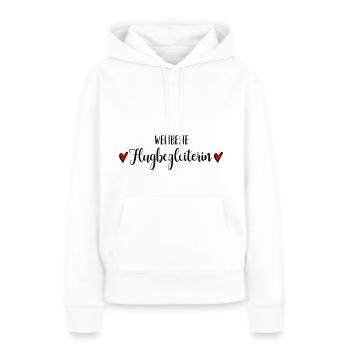 Beste Flugbegleiterin Stewardess airline fliegen - Frauen Premium Bio Hoodie - Weiß - Vorne - Julia (174cm)