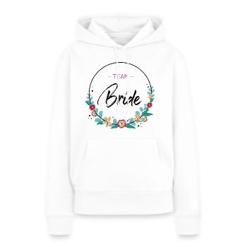 Team Bride Bachelorette Party Bridal Graphic Flower - Women’s Premium Organic Hoodie - white - Front - Julia (174cm)