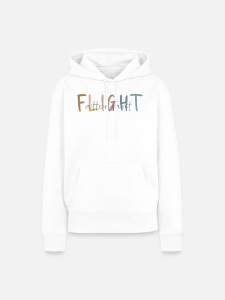 Flugbegleiter Geschenk - Flight Attendant Geschenk - Frauen Premium Bio Hoodie - Weiß