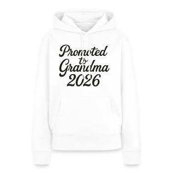 Promoted to Grandma 2026 - Women’s Premium Organic Hoodie - white - Front - Julia (174cm)