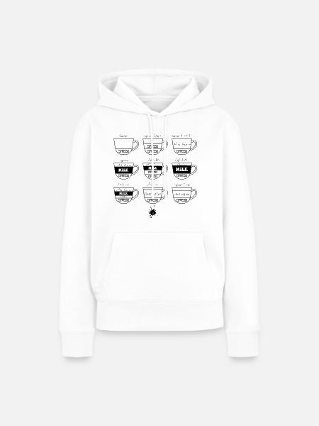0221 Kaffee | Übersicht | Kaffeegenuss - Frauen Premium Bio Hoodie - Weiß