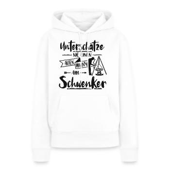 Saarlaender grillen schwenker Mann - Frauen Premium Bio Hoodie - Weiß - Vorne - Julia (174cm)