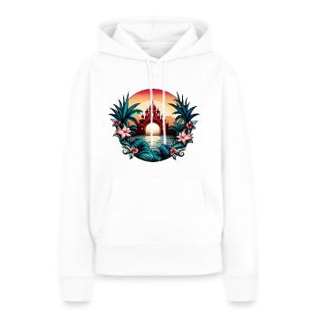 Urlaub / Holiday - Frauen Premium Bio Hoodie - Weiß - Vorne - Julia (174cm)