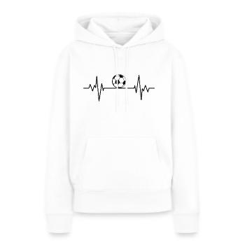 foot. t shirt football ballon de foot soccer - Sweat à capuche Premium bio Femme - blanc - Devant - Julia (174cm)