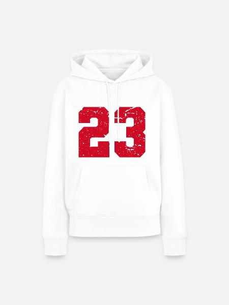 23 Nummer 23 Jahre - Frauen Premium Bio Hoodie - Weiß