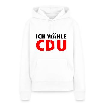 Ich wähle cdu - Frauen Premium Bio Hoodie - Weiß - Vorne - Julia (174cm)
