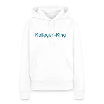 Kollegen King - Frauen Premium Bio Hoodie - Weiß - Vorne - Julia (174cm)