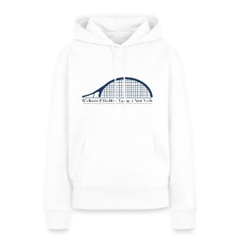 I love Tennis - New York - Grand Chelem - Bien-être - Sweat à capuche Premium bio Femme - blanc - Devant - Julia (174cm)