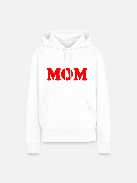 Mom - Frauen Premium Bio Hoodie - Weiß