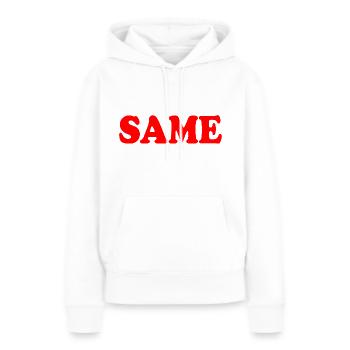 Same - Frauen Premium Bio Hoodie - Weiß - Vorne - Julia (174cm)