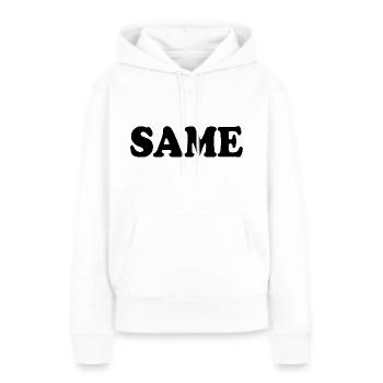 Same - Frauen Premium Bio Hoodie - Weiß - Vorne - Julia (174cm)