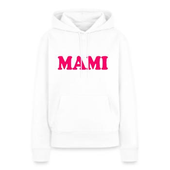 Mami - Frauen Premium Bio Hoodie - Weiß - Vorne - Julia (174cm)