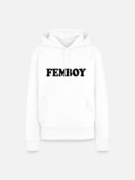 Femboy - Frauen Premium Bio Hoodie - Weiß