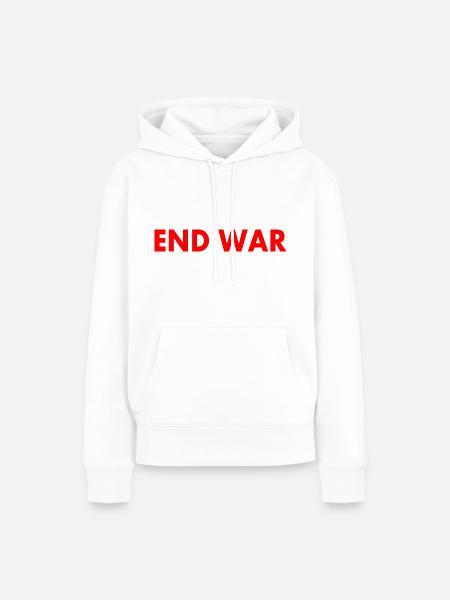 End war - Frauen Premium Bio Hoodie - Weiß