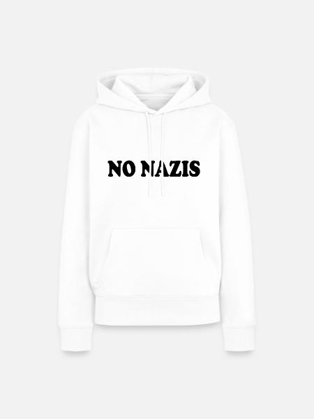 No nazis - Frauen Premium Bio Hoodie - Weiß