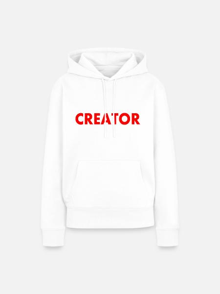 Creator - Frauen Premium Bio Hoodie - Weiß
