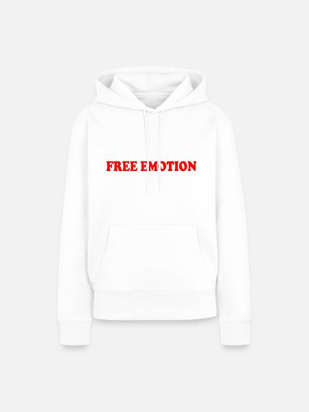 Free emotion - Frauen Premium Bio Hoodie - Weiß