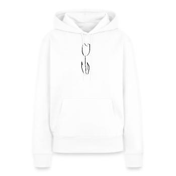 Tulpe - Frauen Premium Bio Hoodie - Weiß - Vorne - Julia (174cm)