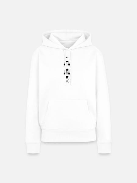 Berbermuster 2023 Schwarz - Frauen Premium Bio Hoodie - Weiß