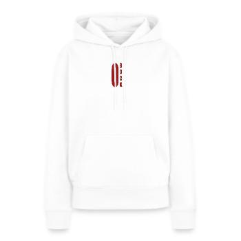 Null Bock, 0 Bock,kein Bock, Motivation - Frauen Premium Bio Hoodie - Weiß - Vorne - Julia (174cm)