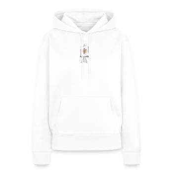 Toile - Sweat à capuche Premium bio Femme - blanc - Devant - Julia (174cm)