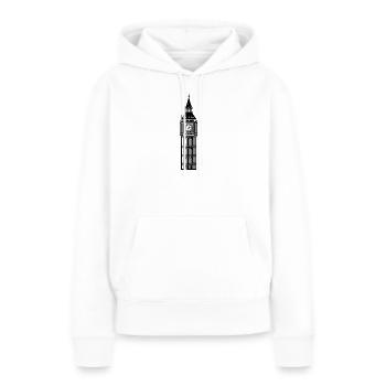 Big Ben - Sweat à capuche Premium bio Femme - blanc - Devant - Julia (174cm)