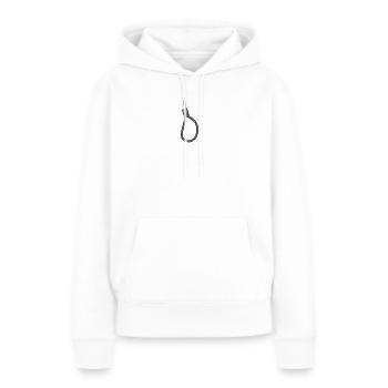 Le noeud de pendu - Sweat à capuche Premium bio Femme - blanc - Devant - Julia (174cm)
