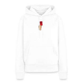 Kreisliga Libero #1 - Sweat à capuche Premium bio Femme - blanc - Devant - Julia (174cm)