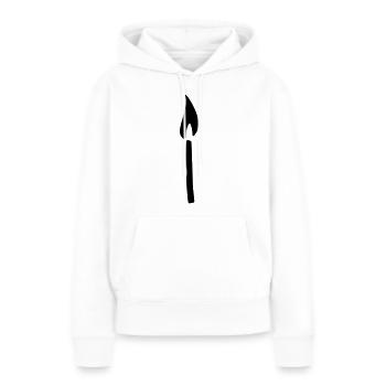 Bougie d’allumette - Sweat à capuche Premium bio Femme - blanc - Devant - Julia (174cm)