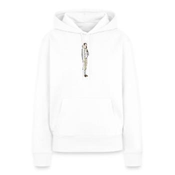 Un chien noble - Sweat à capuche Premium bio Femme - blanc - Devant - Julia (174cm)
