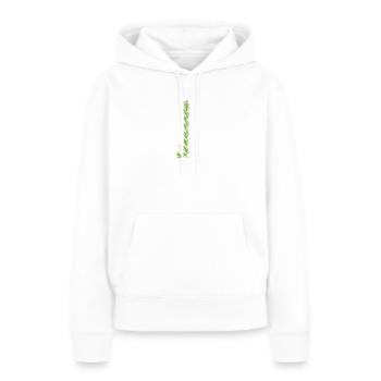 Spirale verticale de fougère de Noël - Sweat à capuche Premium bio Femme - blanc - Devant - Julia (174cm)