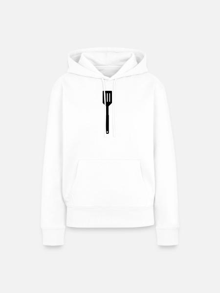 Küchenpfannenwender - Frauen Premium Bio Hoodie - Weiß