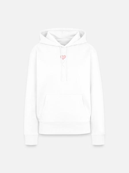 Luftballon herz - Frauen Premium Bio Hoodie - Weiß