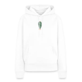 Kaktus im Blumentopf - lang 2 - Frauen Premium Bio Hoodie - Weiß - Vorne - Julia (174cm)
